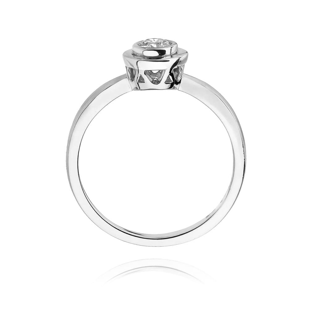 W0294.B3.LDW.03_3 Pierścionek zaręczynowy z diamentem, srebrna oprawa, minimalistyczny design.