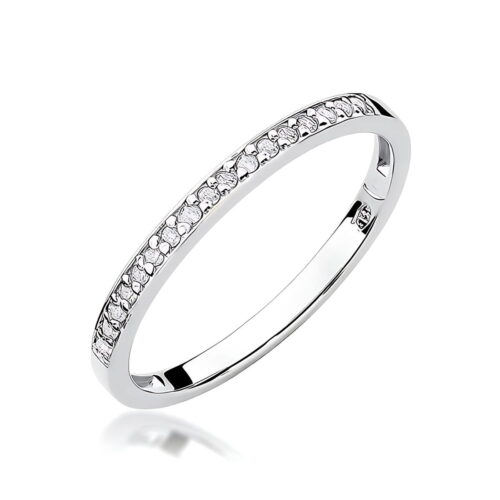Pierścionek W0306 z diamentami laboratoryjnymi białe złoto