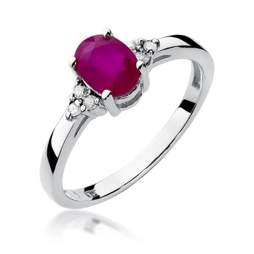 Pierścionek W0308 Rubin 1,00ct białe złoto
