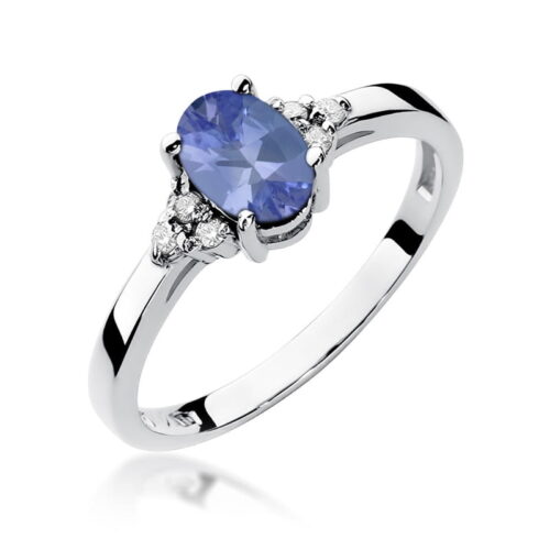 Pierścionek W0308 Tanzanit 0,70ct białe złoto