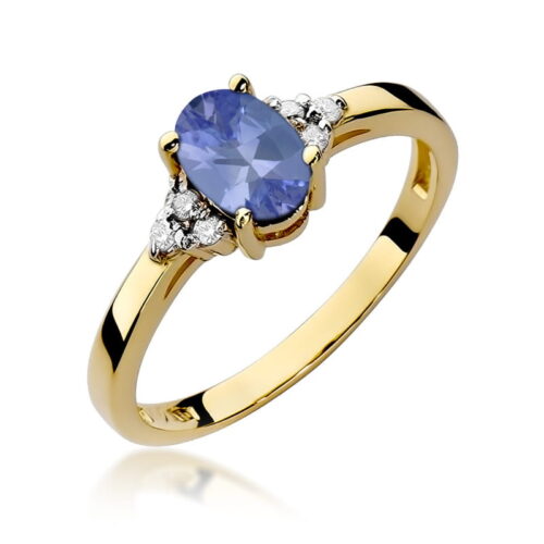 Pierścionek W0308 Tanzanit 0,70ct żółte złoto