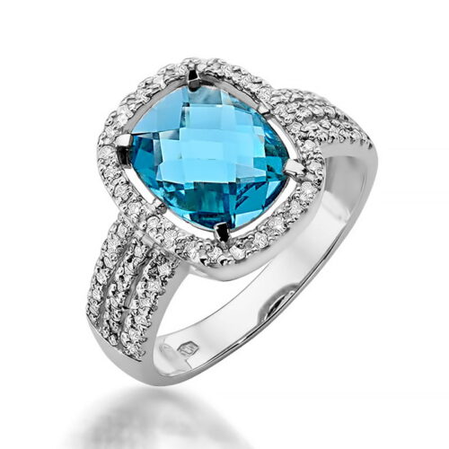 Pierścionek W0313 Topaz Swiss 3,00ct białe złoto
