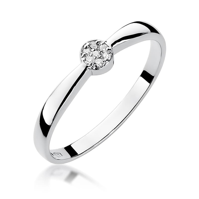 Pierścionek W0322 Diament 0,04ct białe złoto