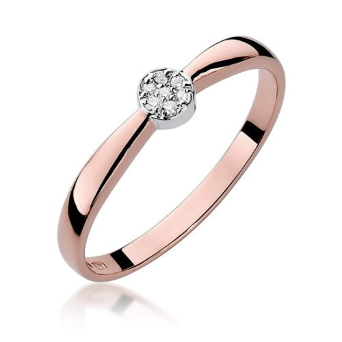 Pierścionek W0322 Diament 0,04ct różowe złoto