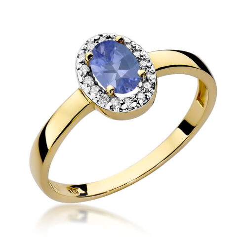 Pierścionek W0330 Tanzanit 0,40ct żółte złoto