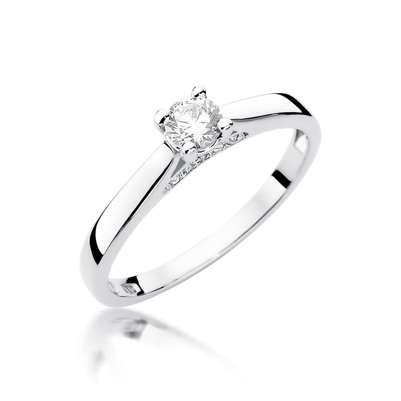 Pierścionek W0341 Diament 0,25ct białe złoto
