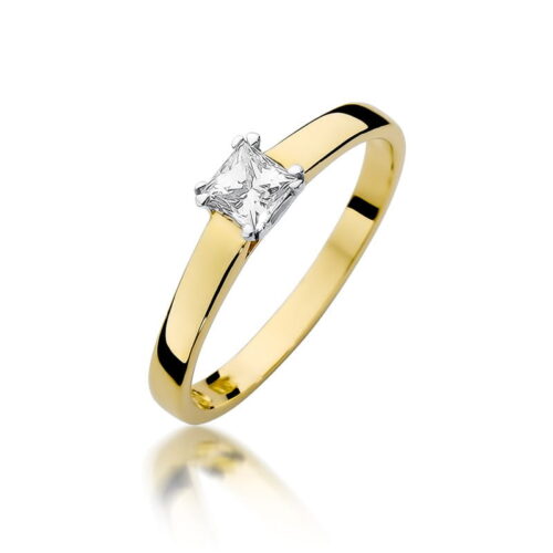 Pierścionek W0347 Diament 0,30ct żółte złoto