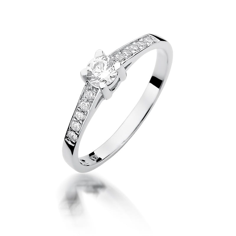 Pierścionek W0364 Diament 0,30ct białe złoto