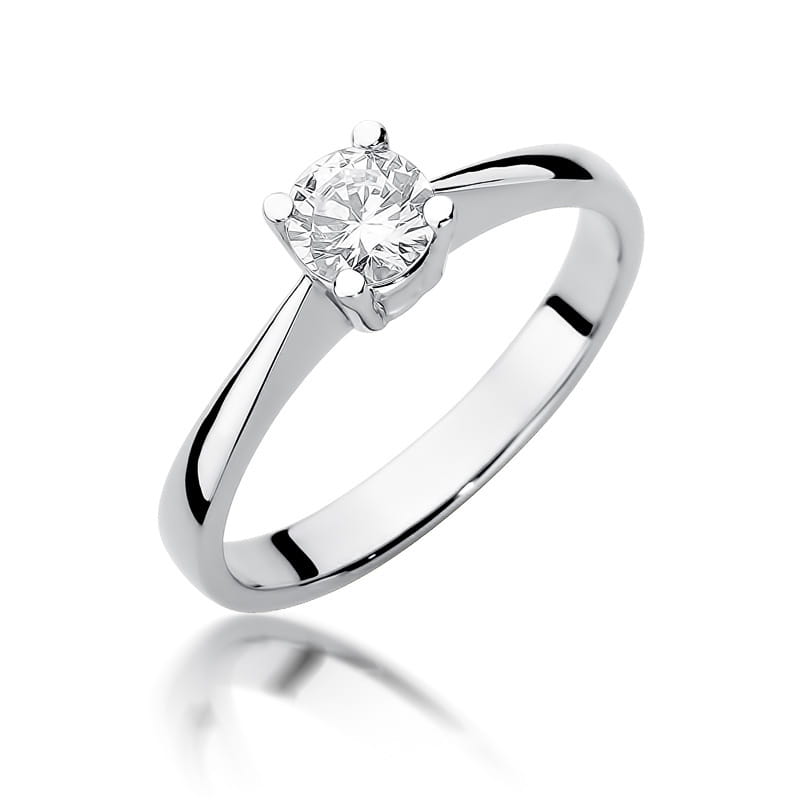 Pierścionek W0404 Diament 0,50ct białe złoto