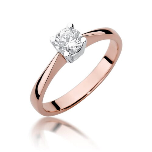 Pierścionek W0404 Diament 0,50ct różowe złoto