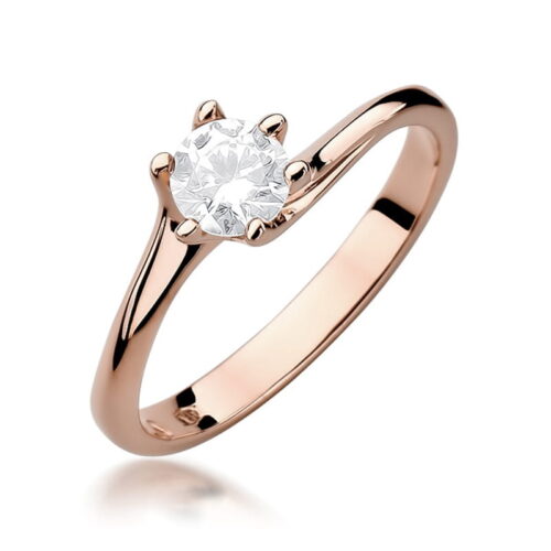 Pierścionek W0423 Diament 0,50ct różowe złoto