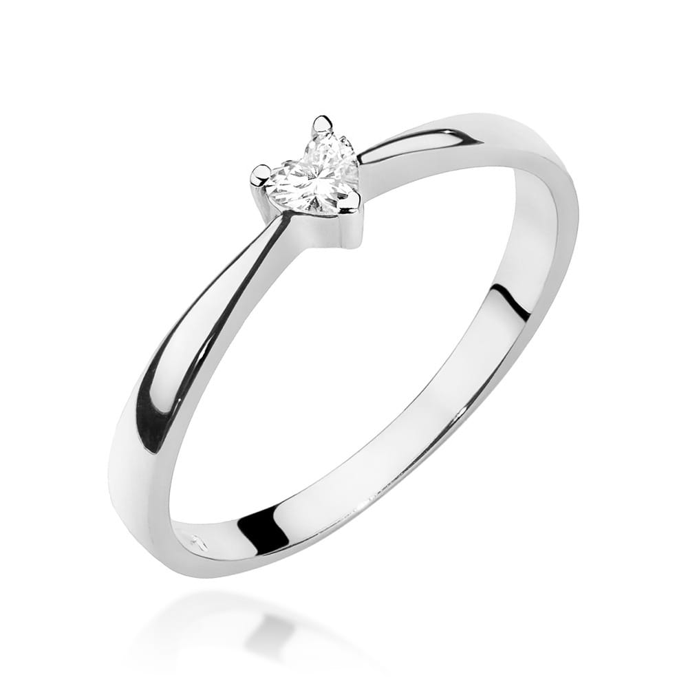 Pierścionek W0433 Diament 0,10ct białe złoto