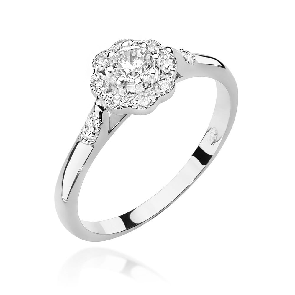 Pierścionek W0434 Diament 0,23ct białe złoto