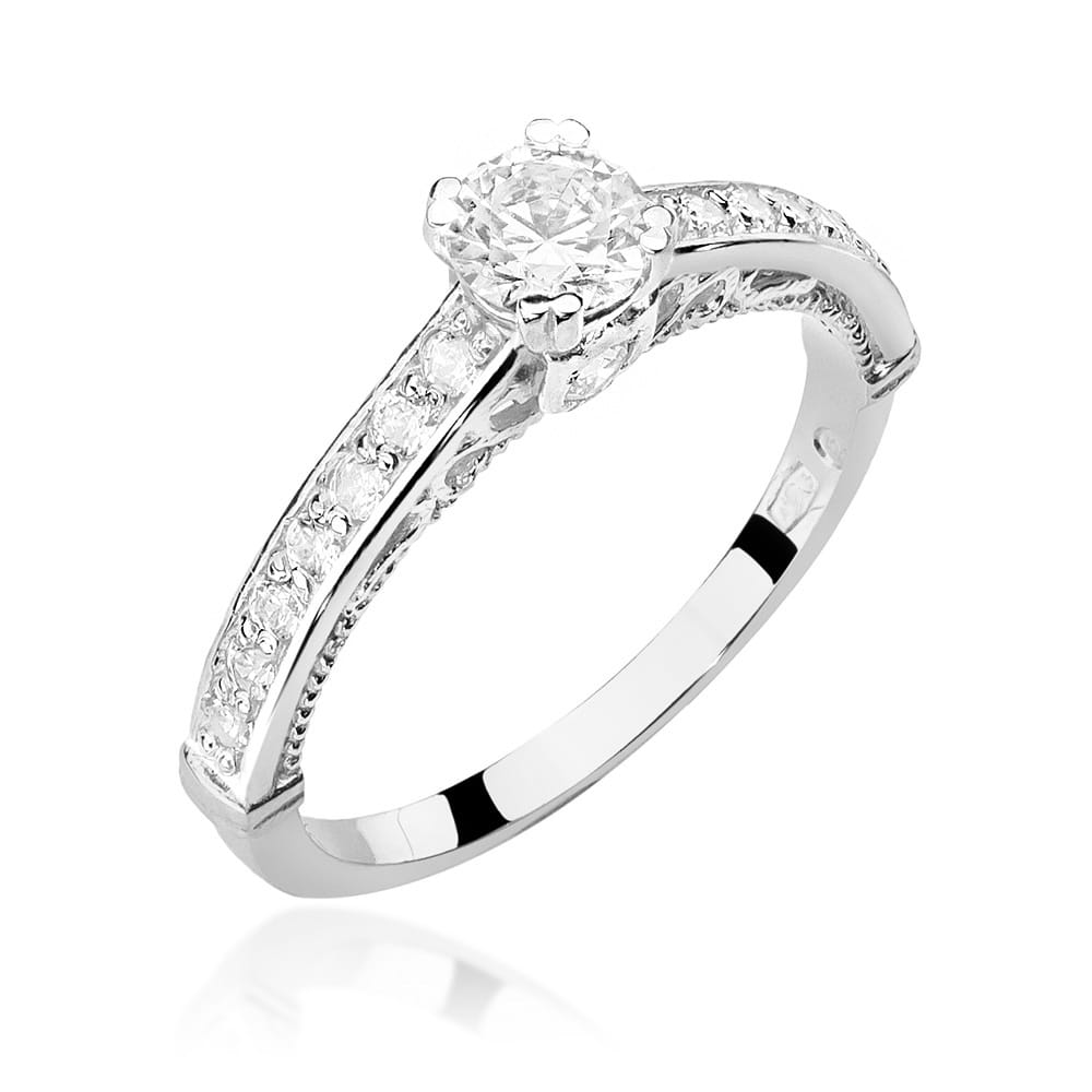 Pierścionek W0439 Diament 0,30ct białe złoto