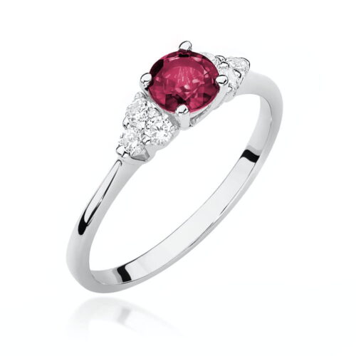 Pierścionek W0451 Rubin 0,60ct białe złoto