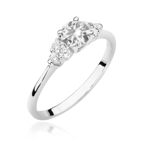 Pierścionek W0451 Biały Szafir 0,60ct białe złoto