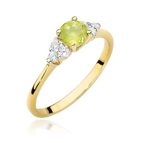 Pierścionek W0451 Oliwin 0,60ct żółte złoto