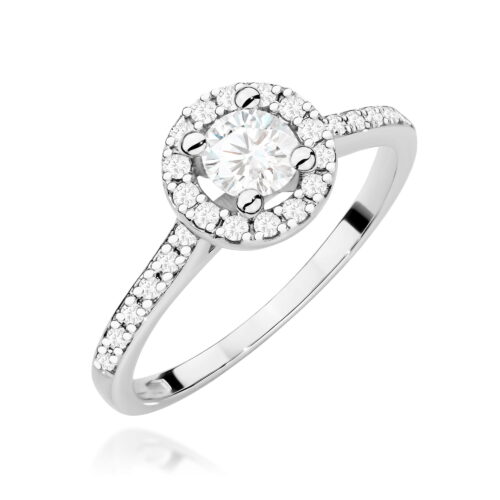Pierścionek W0477 Diament Laboratoryjny 0,30ct białe złoto