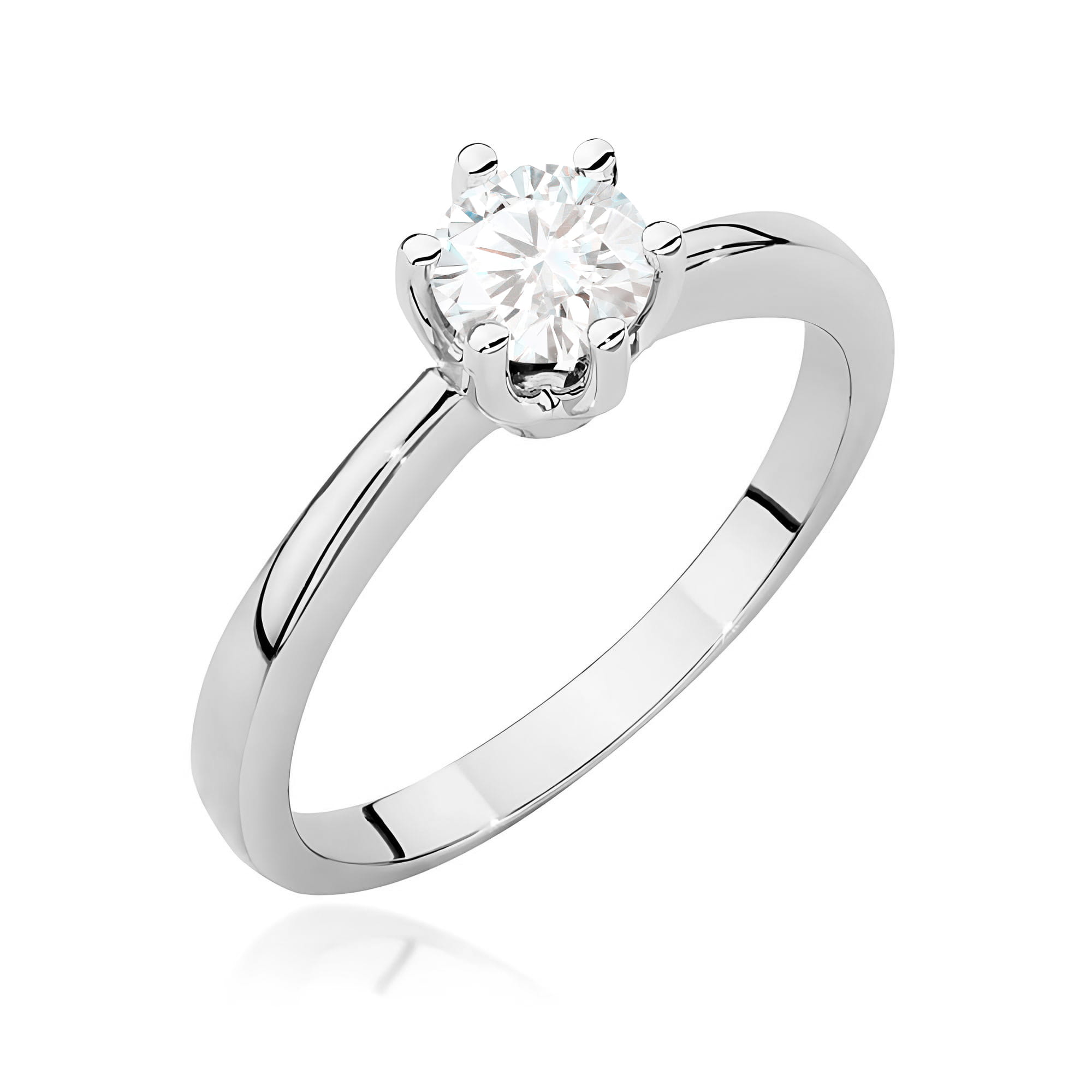 Pierścionek W0482 Diament 0,50ct białe złoto