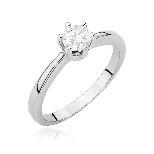 Pierścionek W0428 Diament Laboratoryjny 0,40ct białe złoto