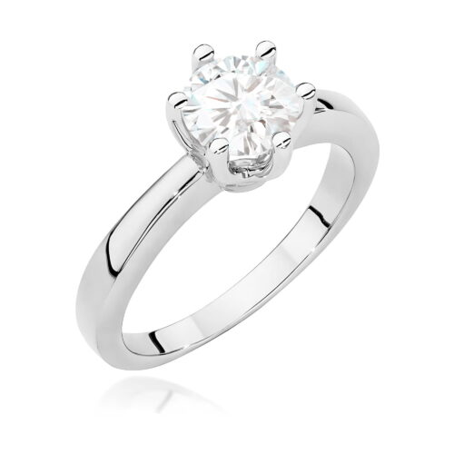 Pierścionek W0482 Diament Laboratoryjny 1,00ct białe złoto