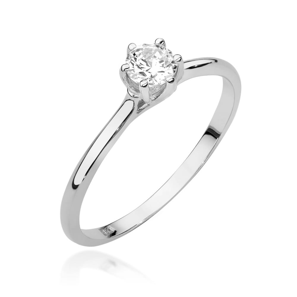 Pierścionek W0499 Diament 0,25ct białe złoto