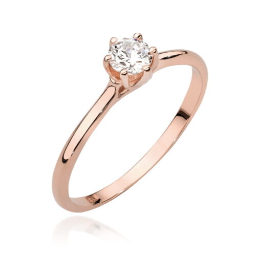 Pierścionek W0499 Diament 0,25ct różowe złoto