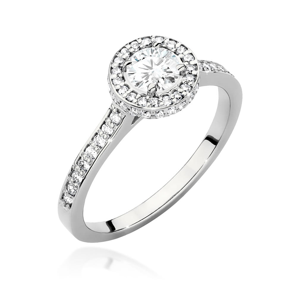 Pierścionek W0508 Diament 0,50ct białe złoto