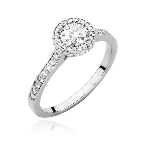 Pierścionek W0508 Diament Laboratoryjny 0,40ct białe złoto