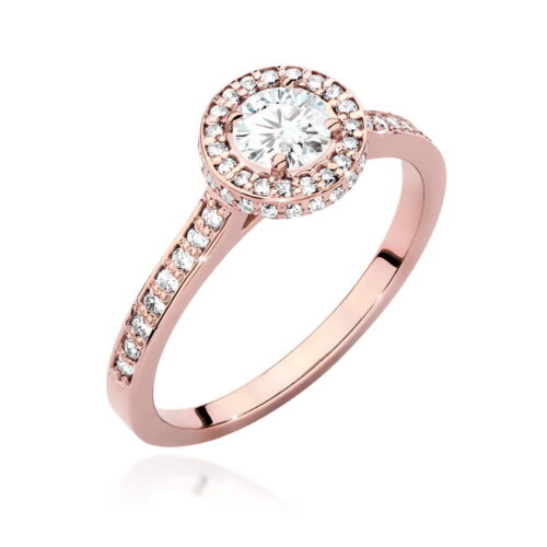 Pierścionek W0508 Diament 0,50ct różowe złoto