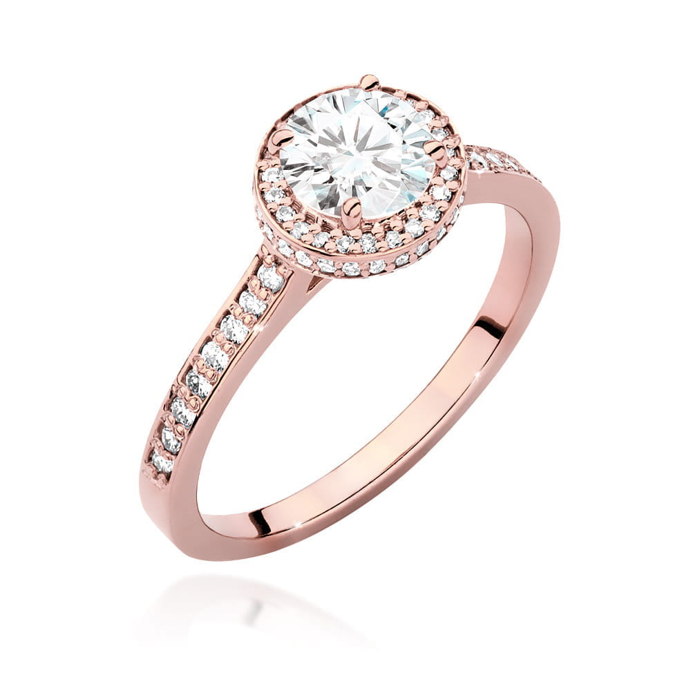 Pierścionek W0508 Diament 0,70ct różowe złoto