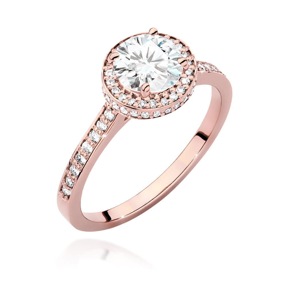 Pierścionek W0508 Diament 1,00ct różowe złoto