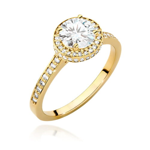 Pierścionek W0508 Diament 1,00ct żółte złoto