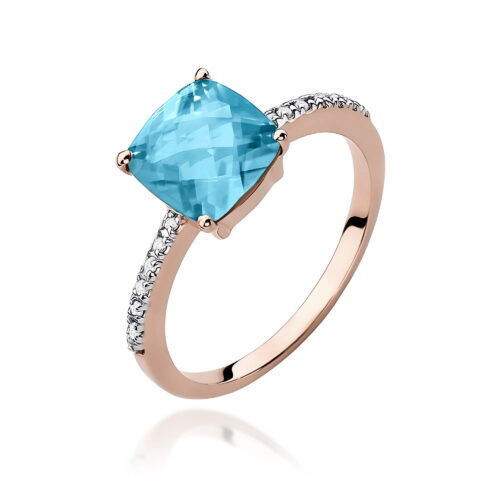 Pierścionek W0511 Topaz Swiss 2,00ct różowe złoto