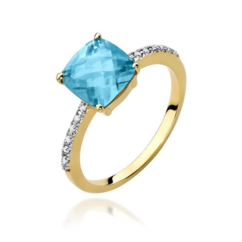 Pierścionek W0511 Topaz Swiss 2,00ct żółte złoto