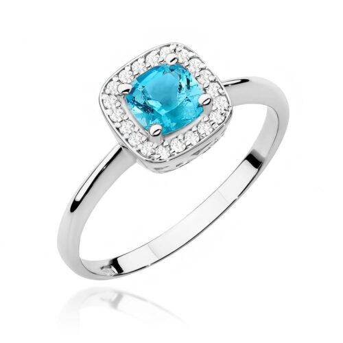 Pierścionek W0514 Topaz Swiss 0,70ct białe złoto