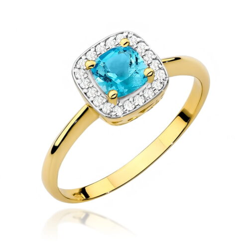 Pierścionek W0514 Topaz Swiss 0,70ct żółte złoto