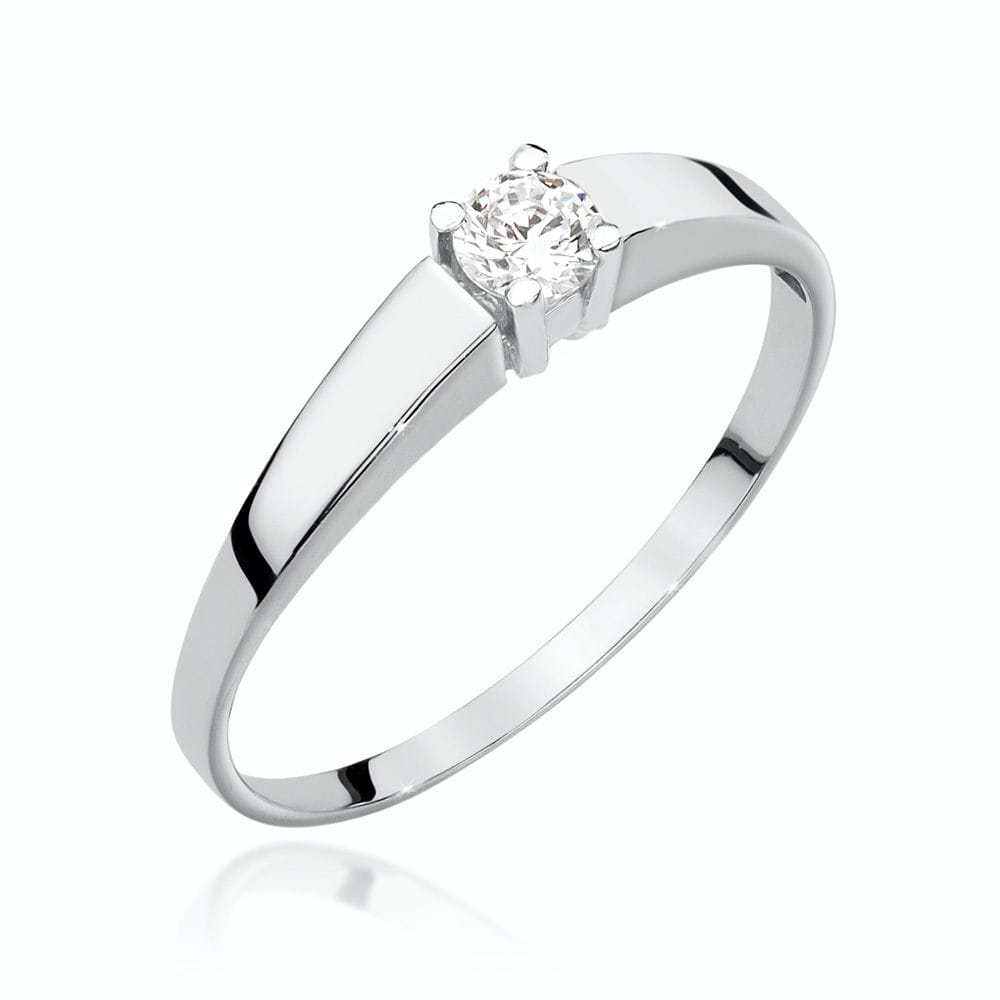 Pierścionek W0524 Diament 0,20ct białe złoto