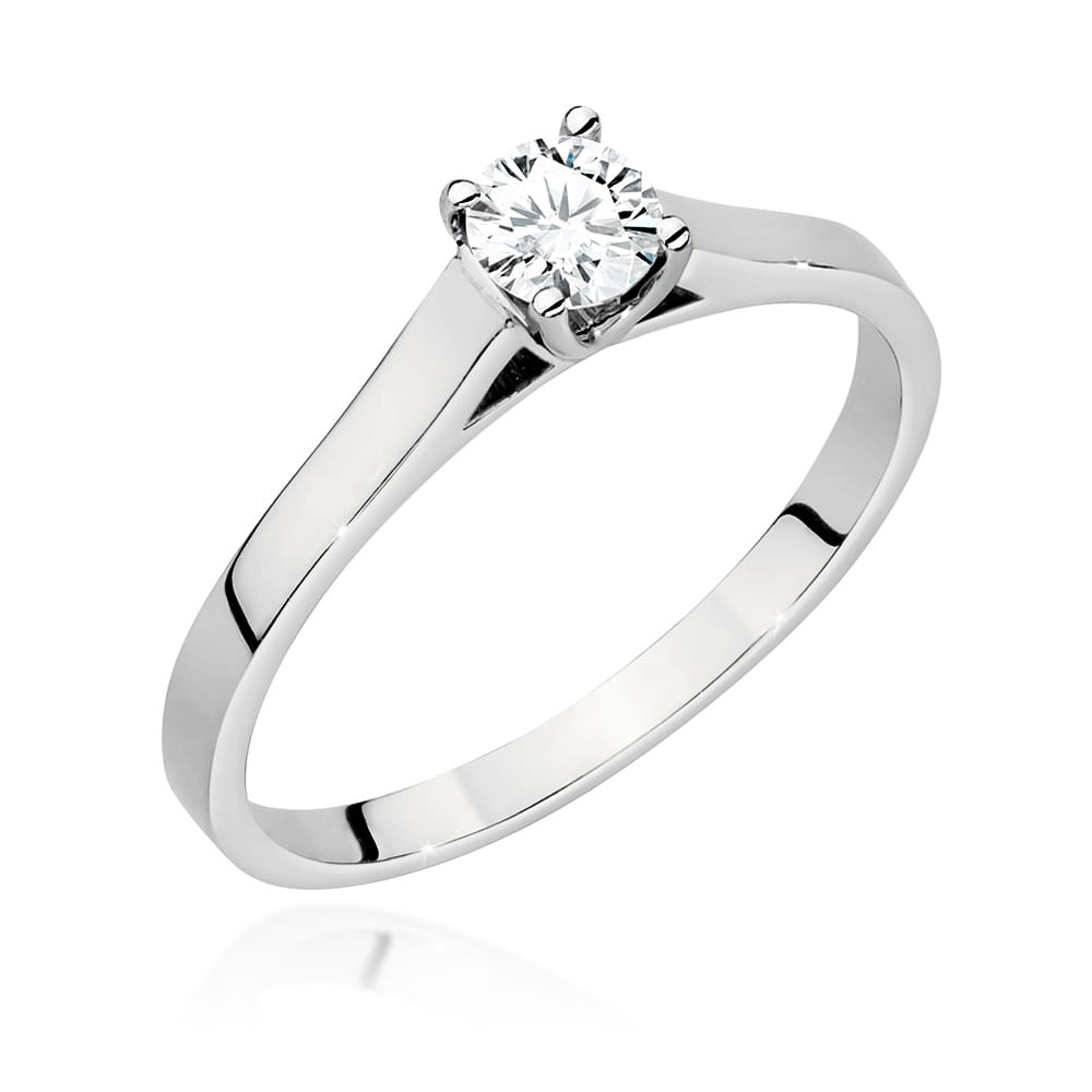 Pierścionek W0526 Diament 0,40ct białe złoto