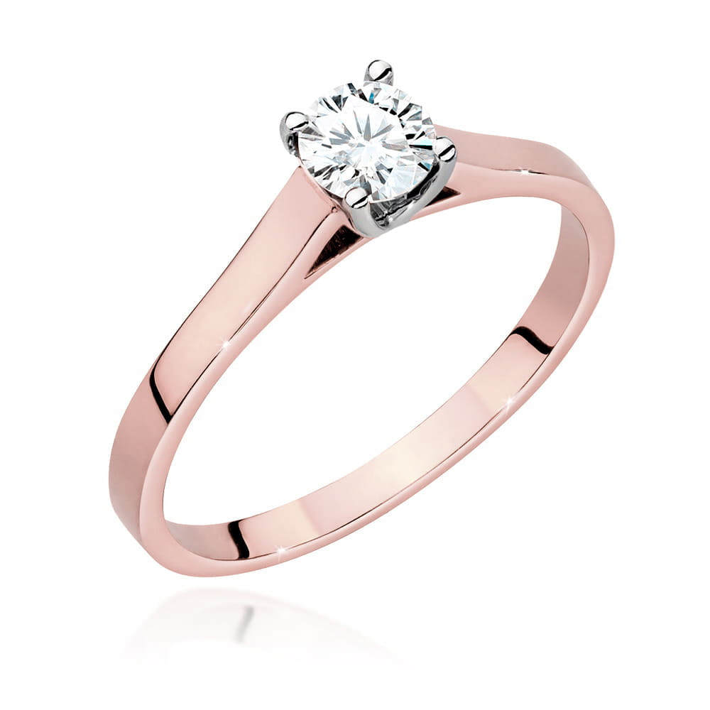 Pierścionek W0526 Diament 0,50ct różowe złoto