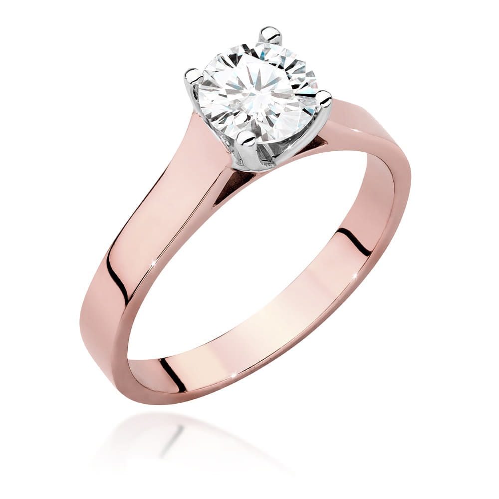Pierścionek W0526 Diament 1,00ct różowe złoto