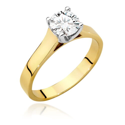 Pierścionek W0526 Diament 1,00ct żółte złoto