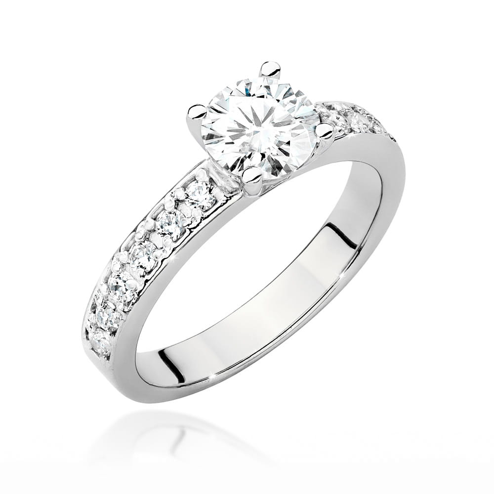 Pierścionek W0534 Diament 0,70ct białe złoto