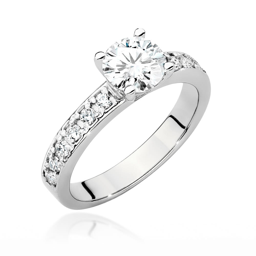 Pierścionek W0534 Diament 1,00ct białe złoto