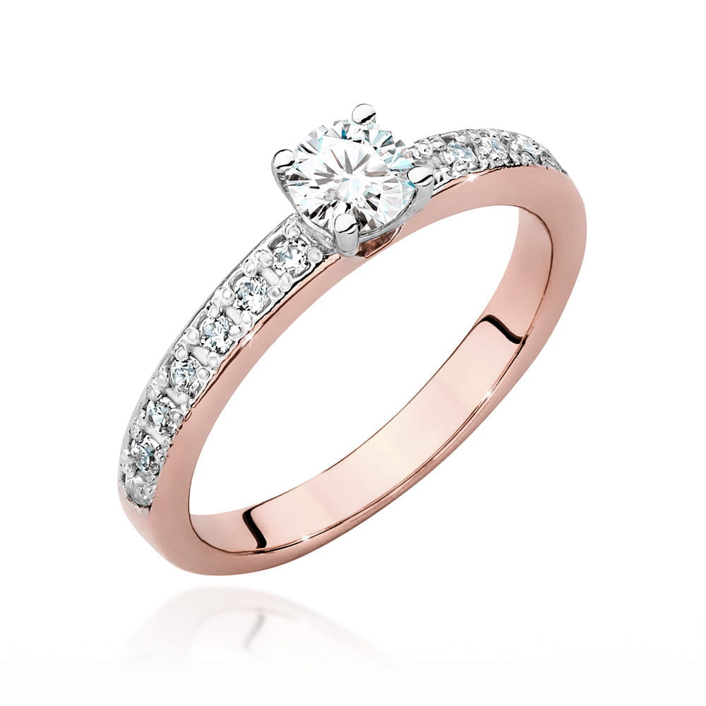 Pierścionek W0534 Diament 0,50ct różowe złoto