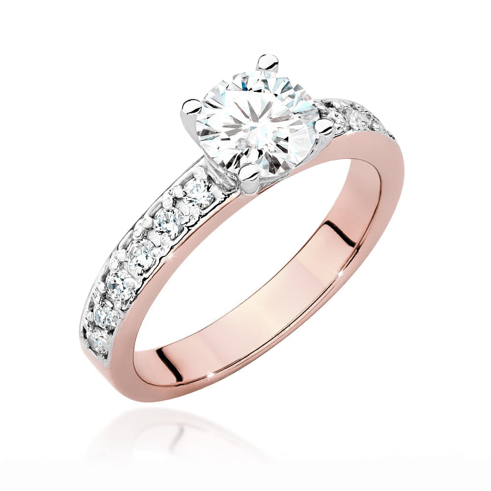 Pierścionek W0534 Diament 1,00ct różowe złoto