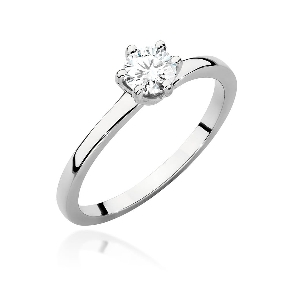 Pierścionek W0535 Diament 0,40ct białe złoto
