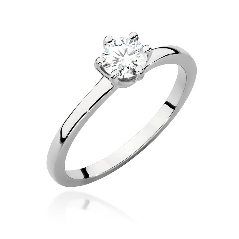 Pierścionek W0535 Diament 0,50ct białe złoto