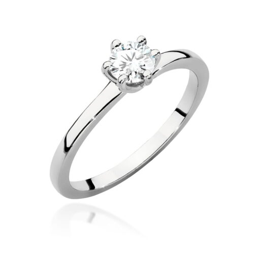 Pierścionek W0535 Diament Laboratoryjny 0,40ct białe złoto