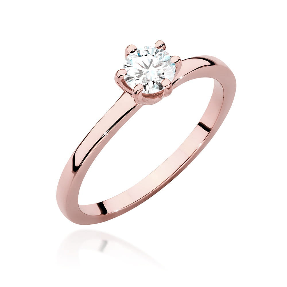 Pierścionek W0535 Diament 0,40ct różowe złoto